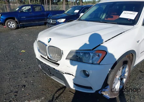 2012 BMW X3 xDrive35I z USA, uszkodzony, nr VIN 5UXWX7C59CL889565